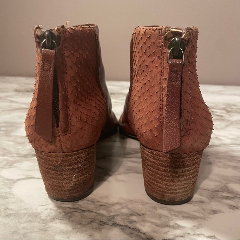 Clarks Spiced Ruby Leather Ankle Booties - Picture 6 of 8